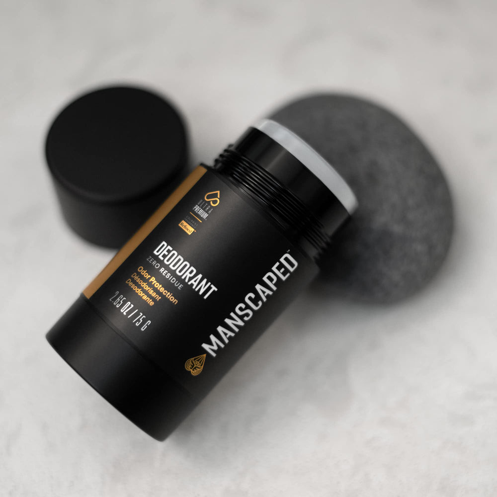 MANSCAPED UltraPremium deodorant dispensing action demonstrates quick-dry, comfortable underarm freshness