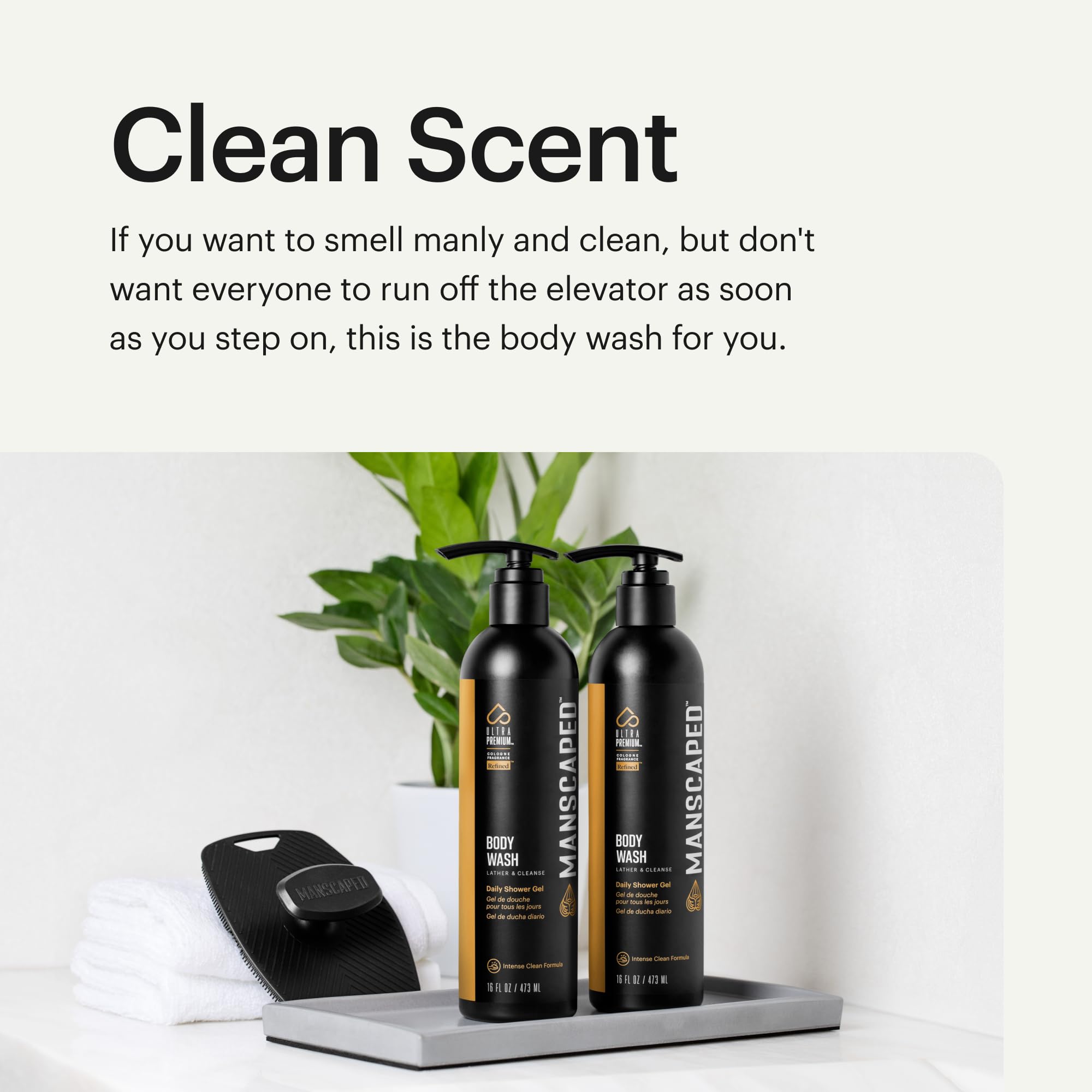 MANSCAPED UltraPremium Refined Body Wash after-workout-refresh, post gym cleanse