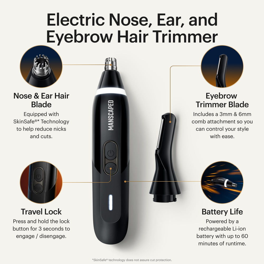 MANSCAPED Weed Whacker 3.0 Pro ear trimming for safe hair removal.