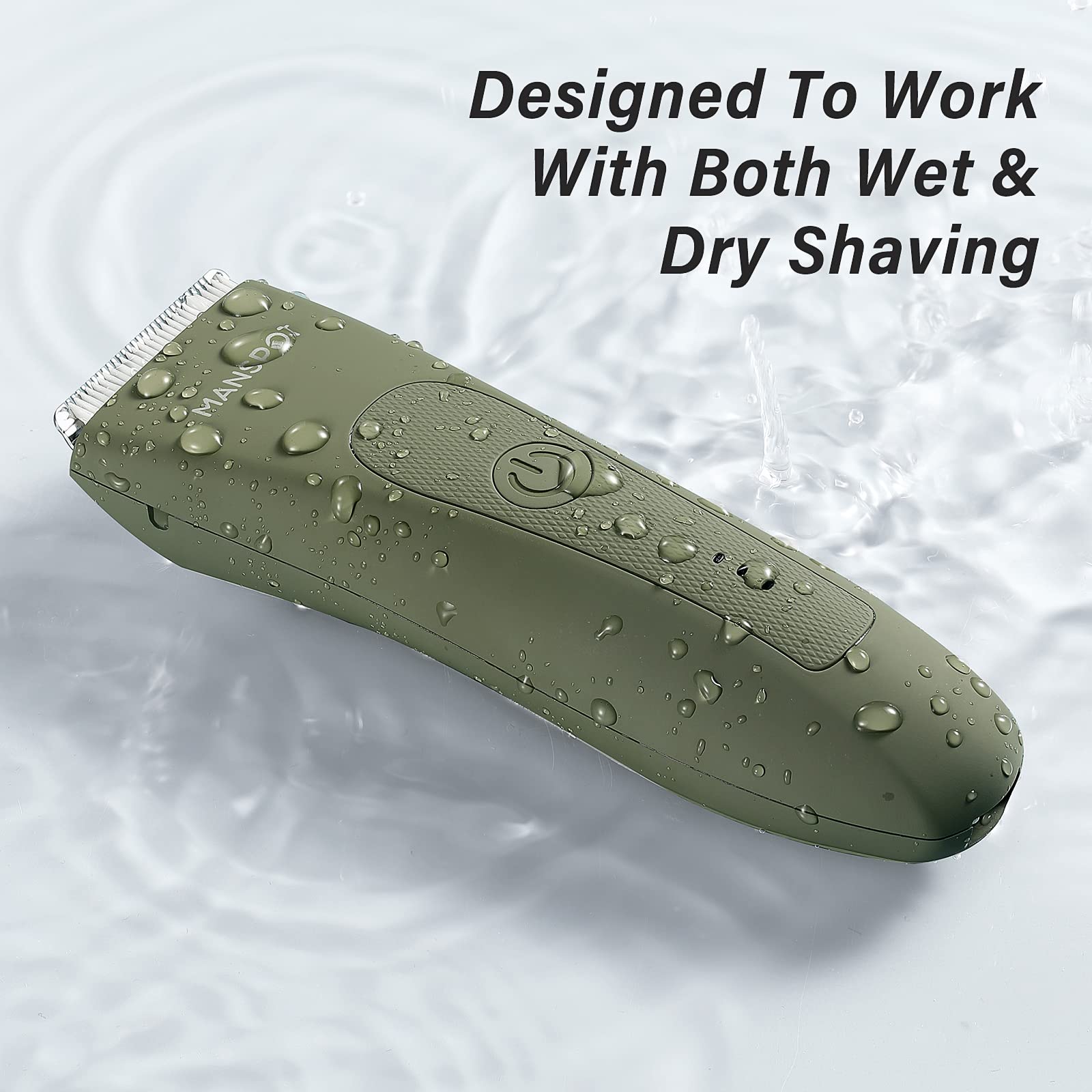 MANSPOT ergonomic non-slip grip supports comfortable handling during grooming.