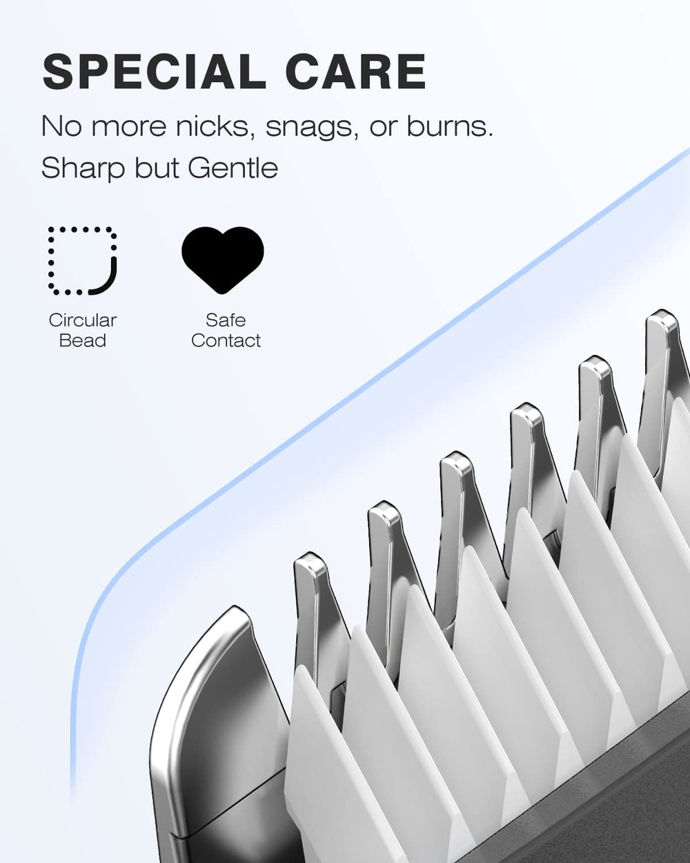 MANSPOT groin trimmer guards showing length options for versatile trims.