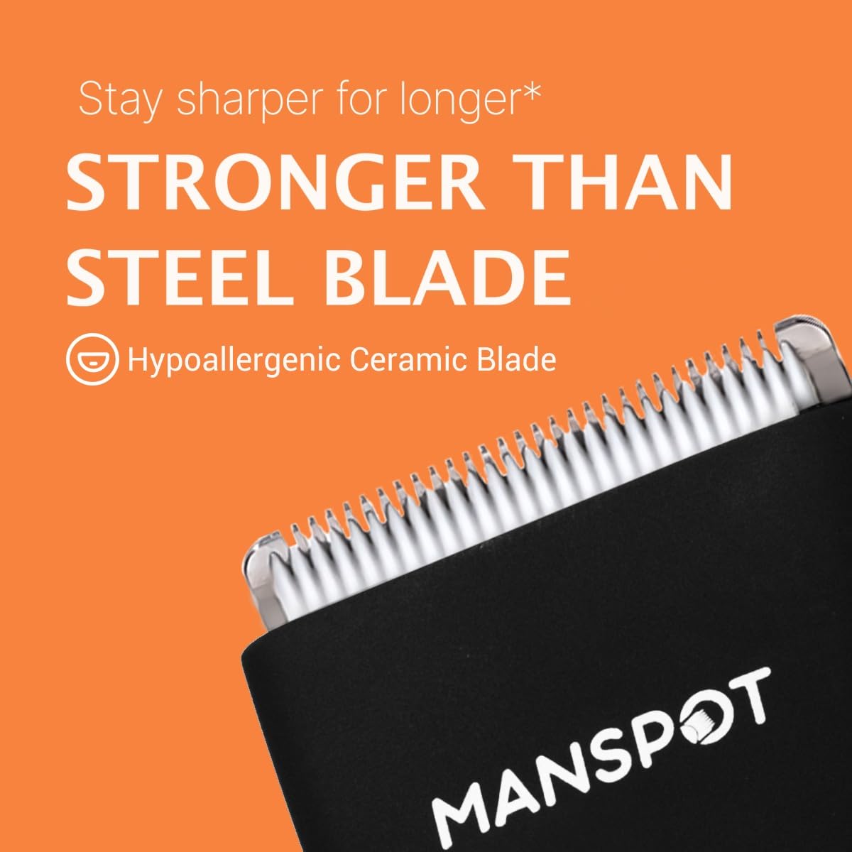 MANSPOT Groin Trimmer guard lengths for customizable trim.