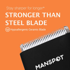 MANSPOT Groin Trimmer guard lengths for customizable trim.