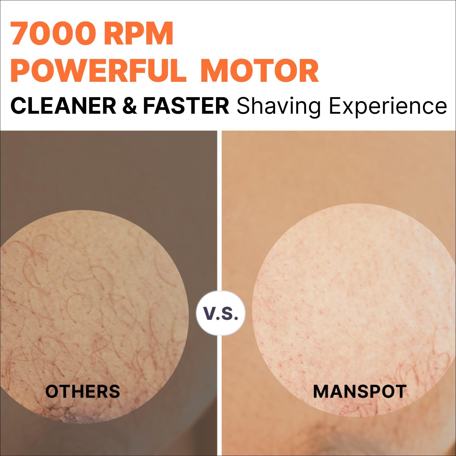 MANSPOT Groin Trimmer waterproof design for wet or dry use.