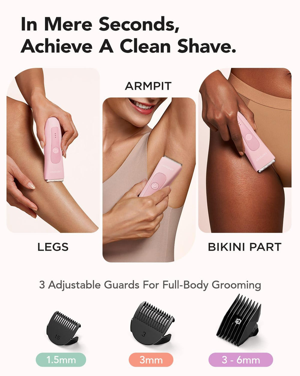 MANSPOT LADYSPOT replaceable ceramic blade heads in pink for long-lasting sharpness.