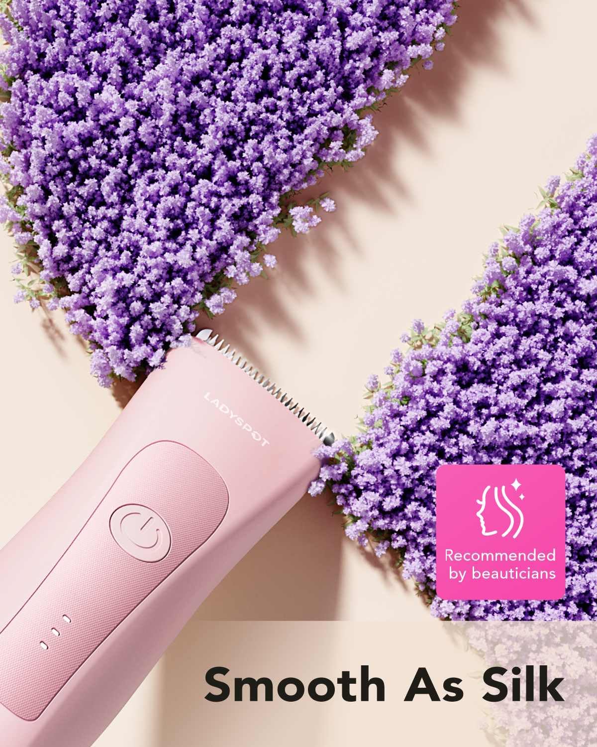 MANSPOT LADYSPOT waterproof pink design suitable for shower use and easy cleanup.