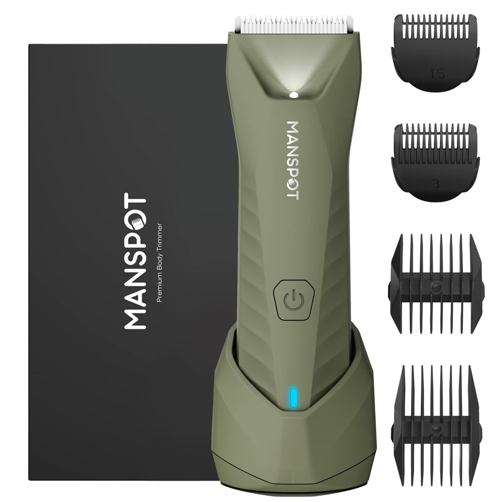 MANSPOT Manscape Trimmer with LED light for precise grooming