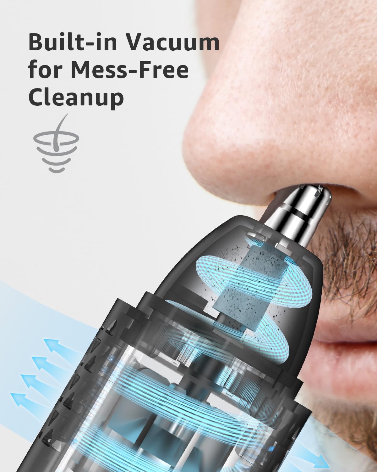 MANSPOT easy clean magnetic head promotes quick upkeep after use