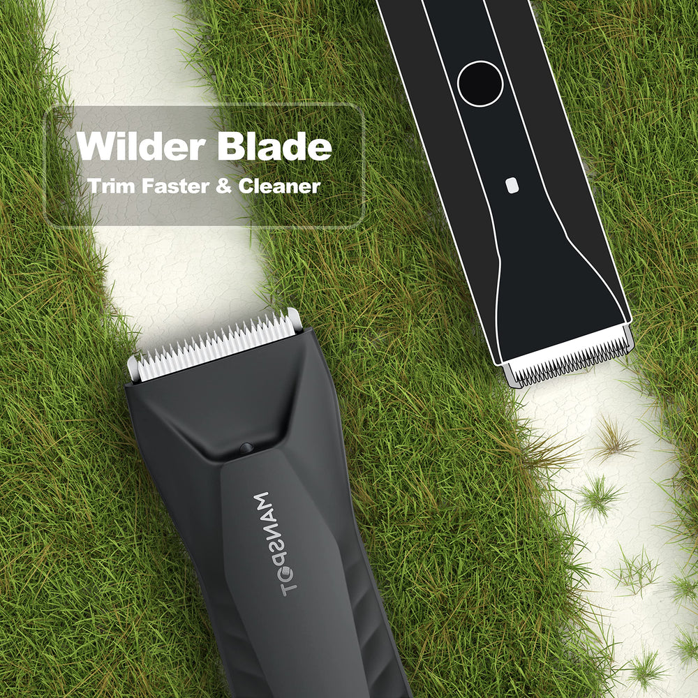 MANSPOT Adjustable guards let you tailor length for different body areas.
