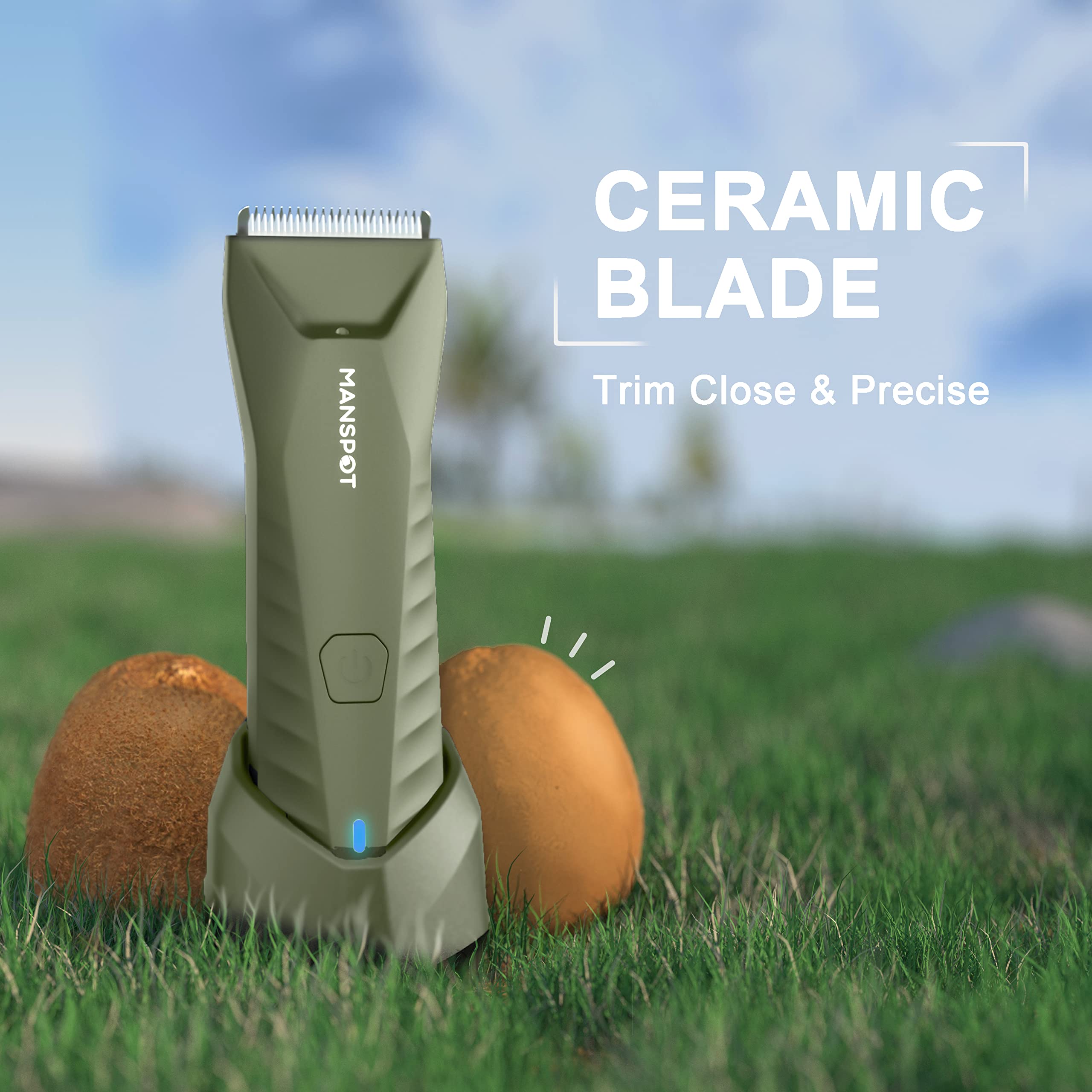 MANSPOT waterproof trimmer for wet or dry use in the shower