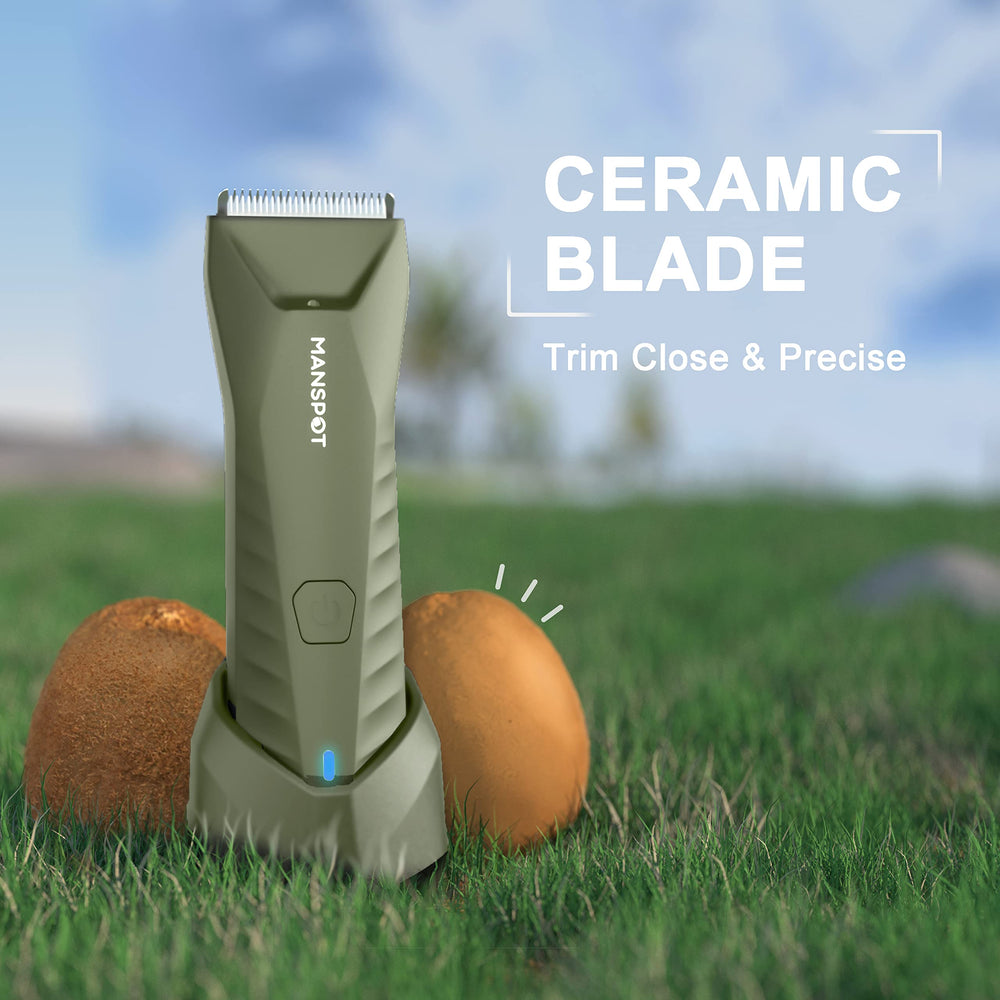 MANSPOT waterproof trimmer for wet or dry use in the shower
