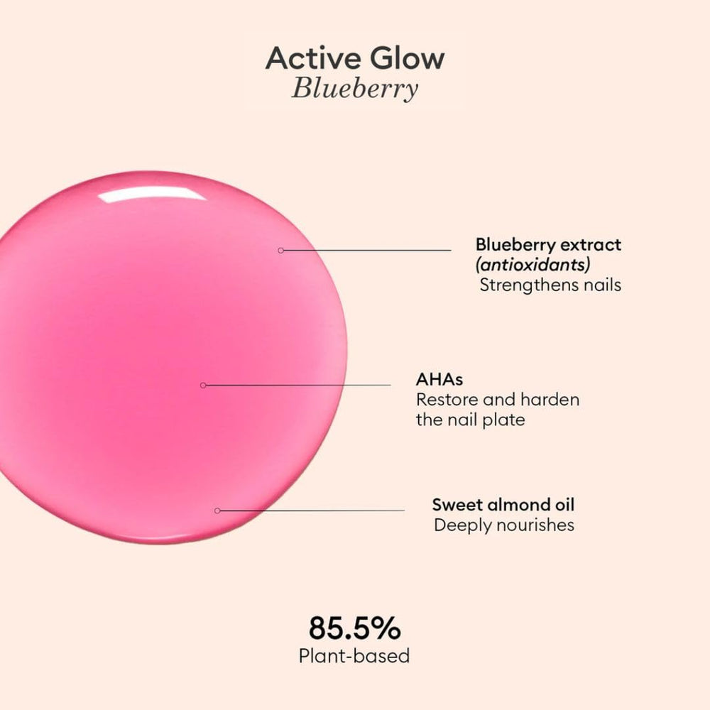 Manucurist Active Glow Blueberry ingredients highlight blueberry extract and almond oil.