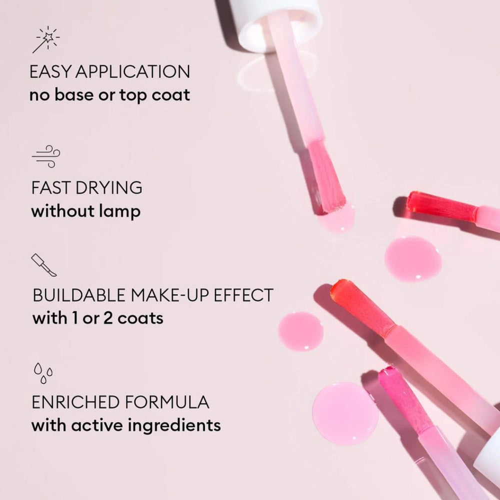Manucurist Active Glow Cranberry brush-closeup demonstrates smooth application
