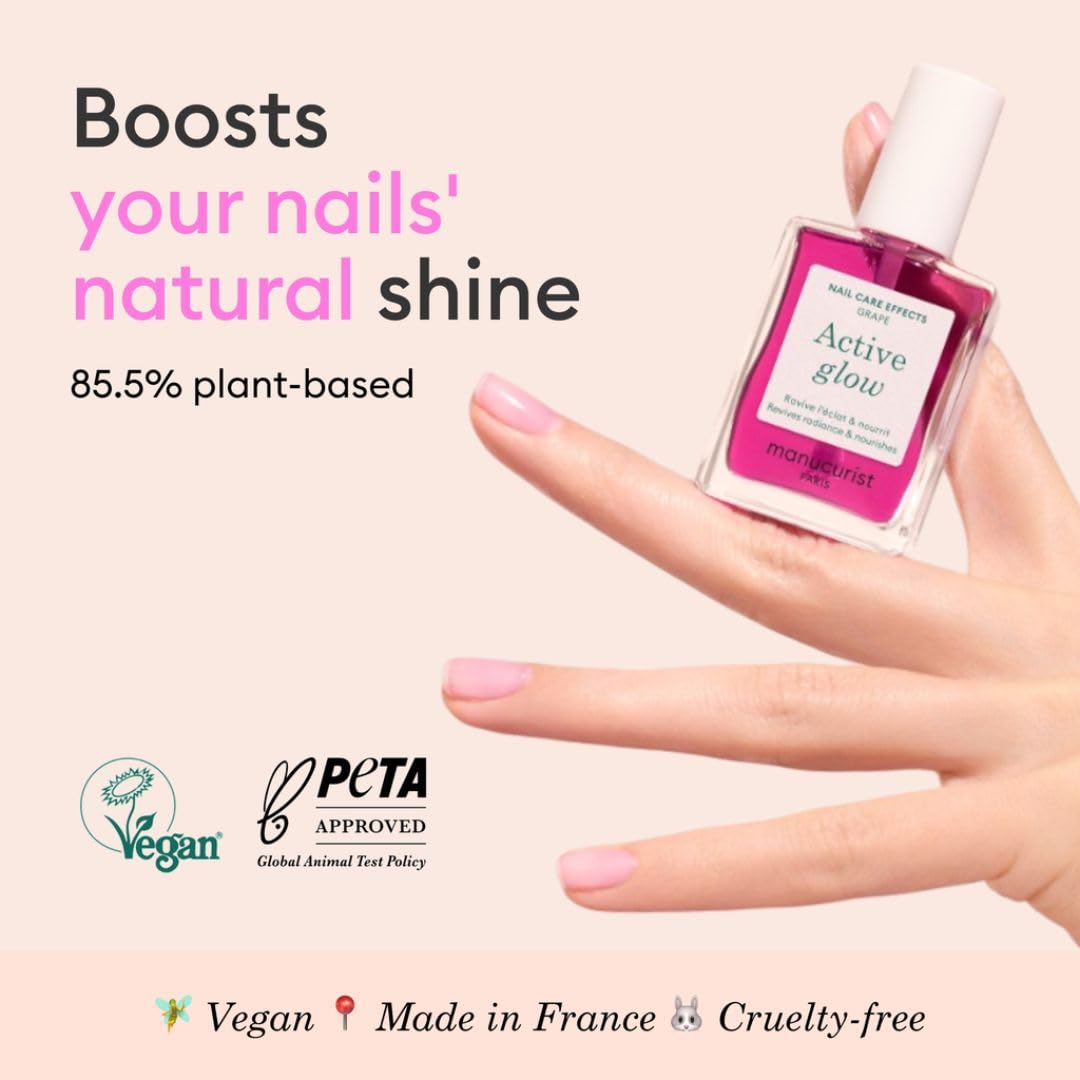 Manucurist Active Glow Grape applicator brush for quick-dry manicure.