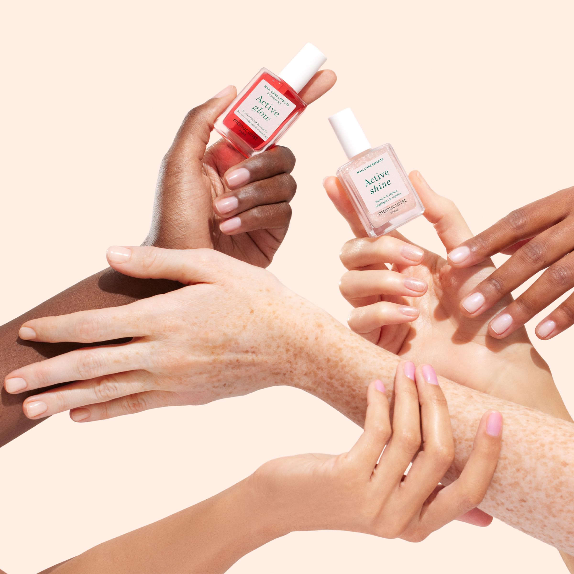 Manucurist Active Smooth concealer polish evens nail tone without base coat.