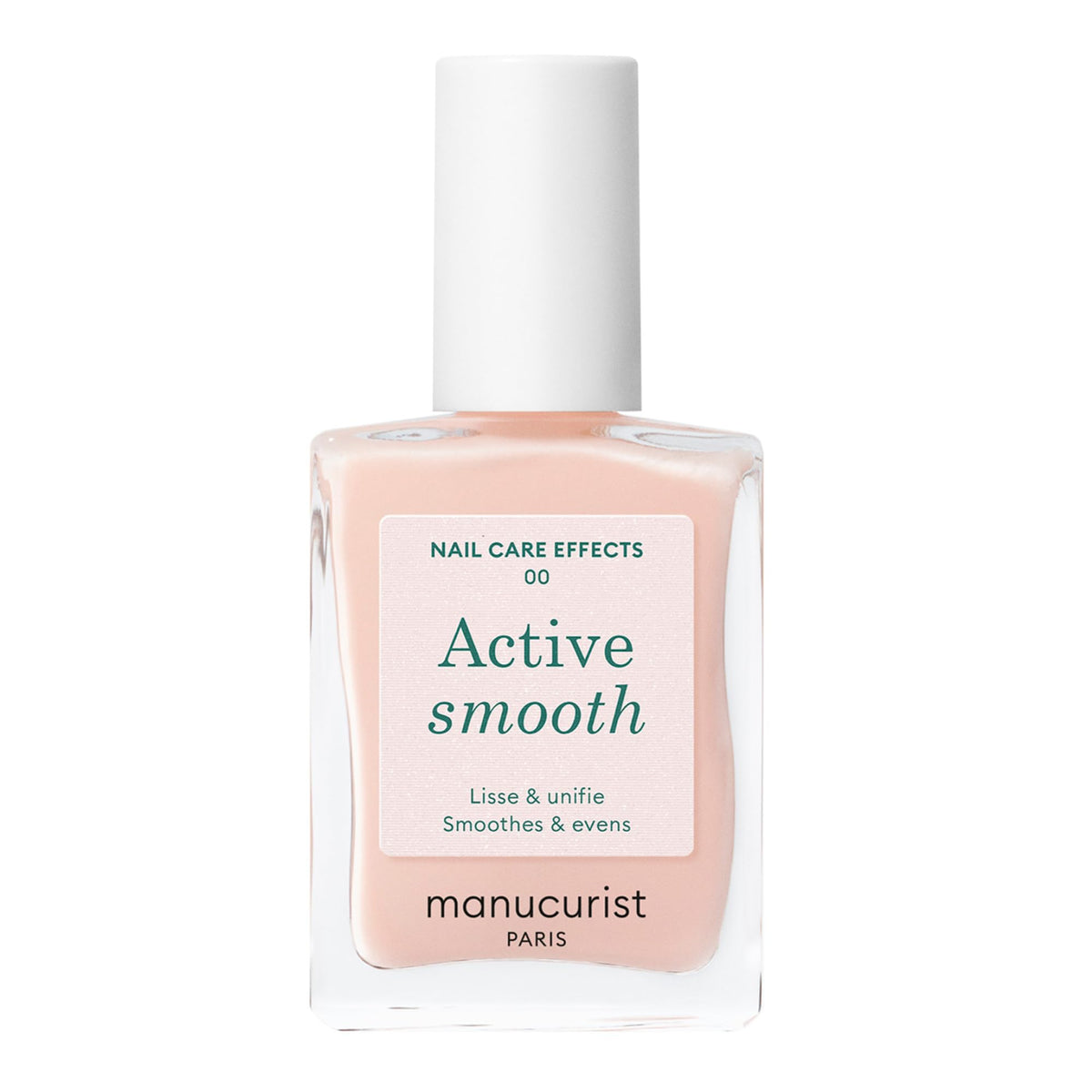 Manucurist Active Smooth rosy glow smooths nail ridges for a natural nude finish.