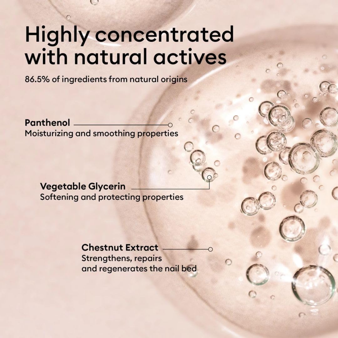 Manucurist Complete Serum sheer gel texture shown in eco-friendly packaging.