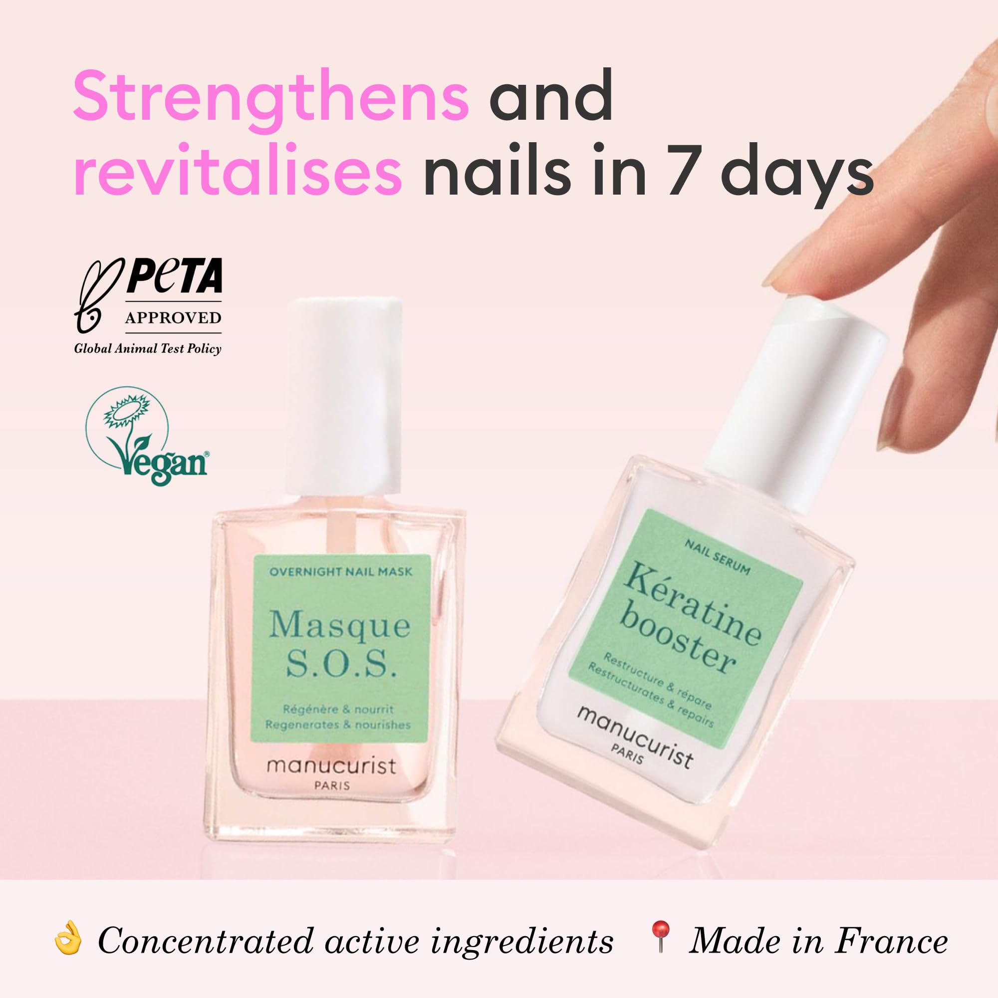 Manucurist Duo Day & Night S.O.S Nail Mask tube for overnight hydration and recovery