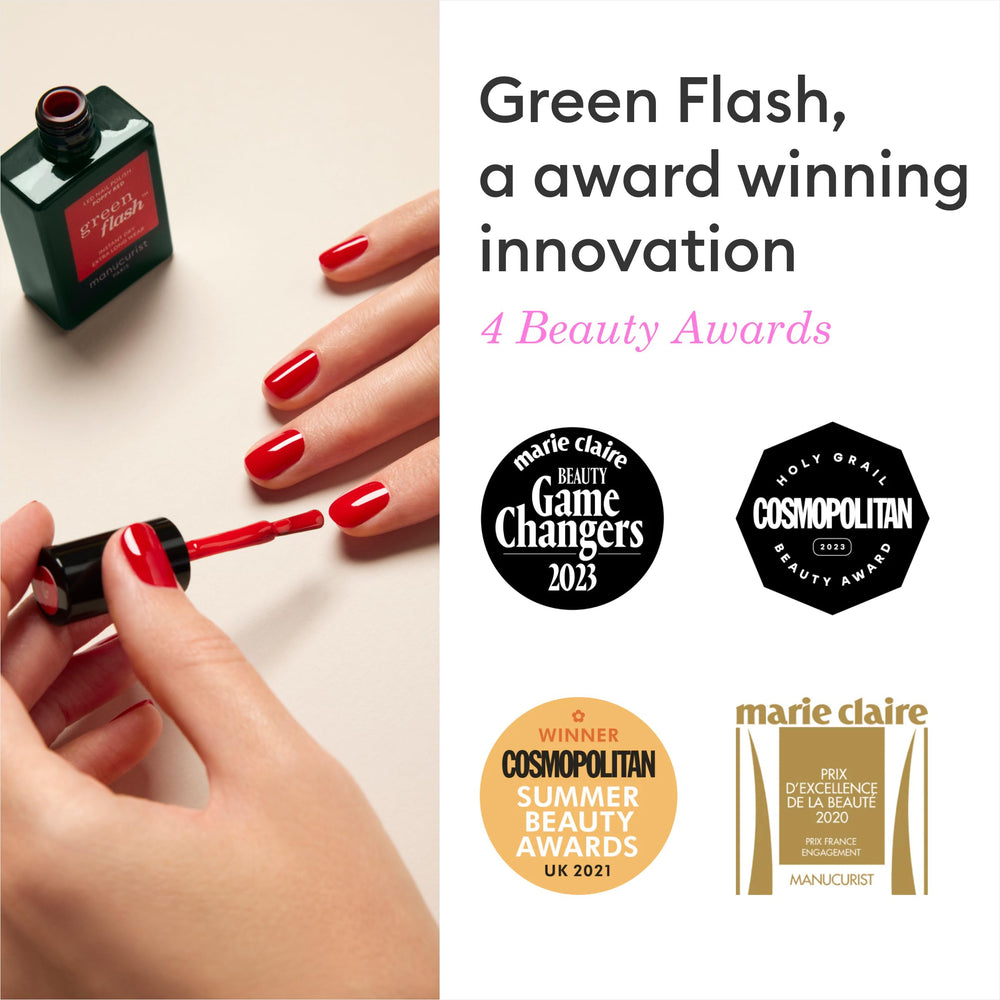 Manucurist Green Flash Base Coat 0.5 oz bottle is travel-friendly