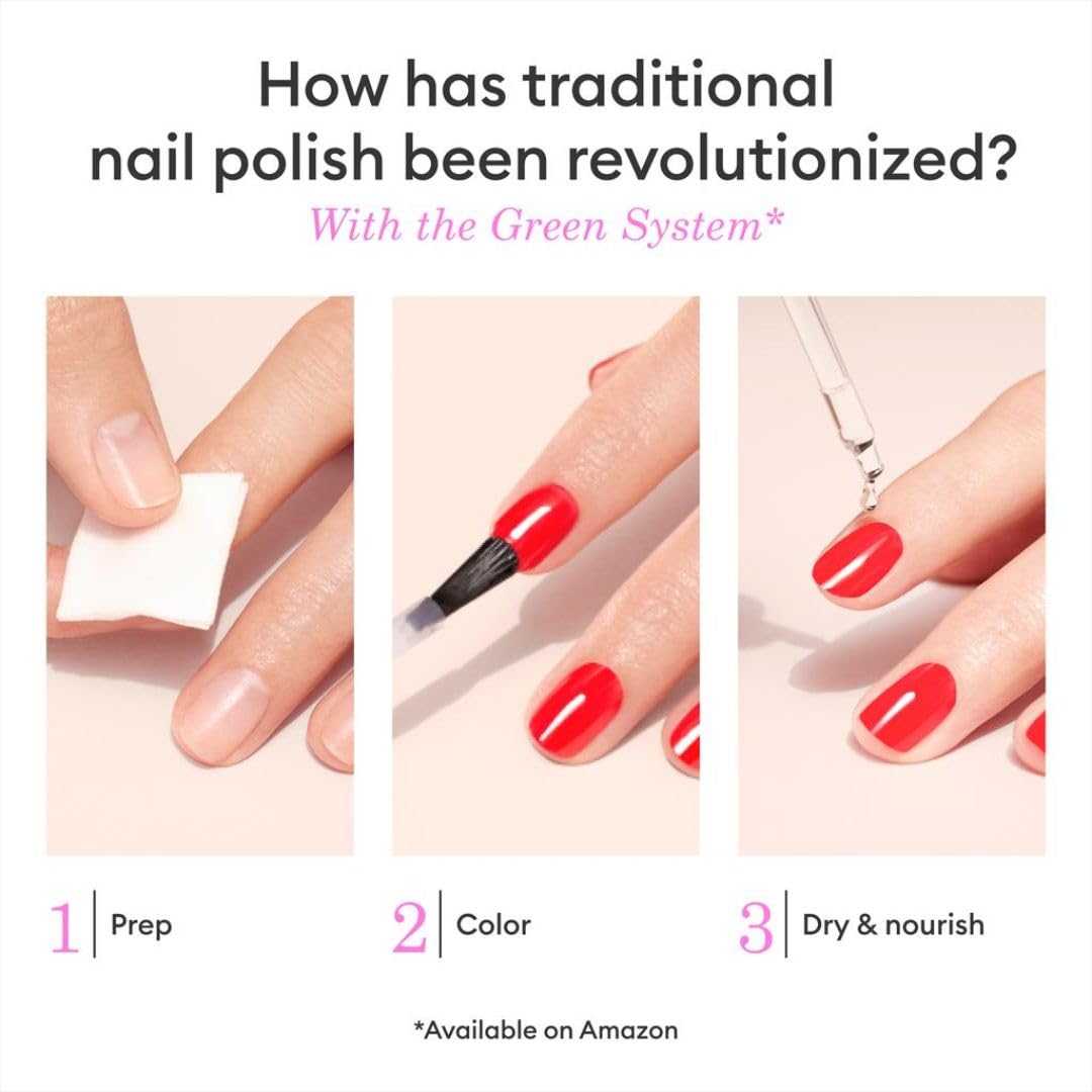 Manucurist Green Lava bottle shows made in France vegan cruelty-free polish.