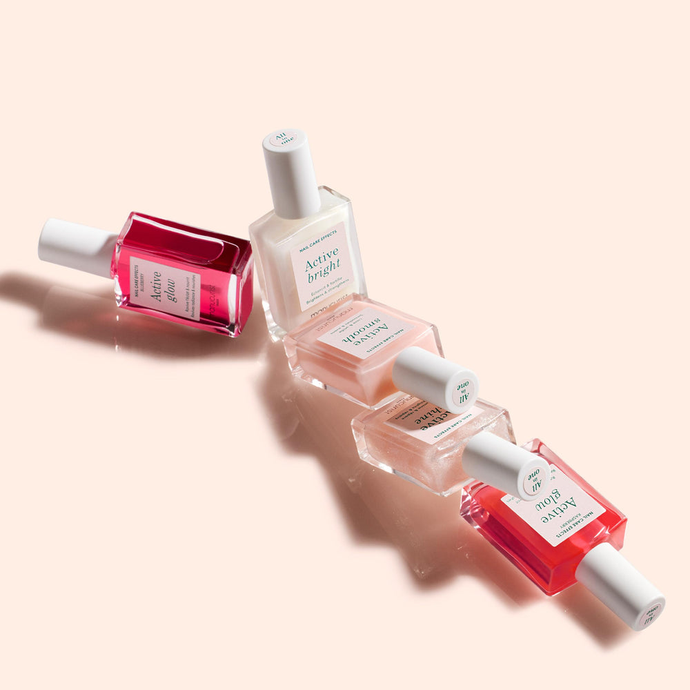 Manucurist Rainbow Active Blueberry bottle offers subtle radiance and wearability.