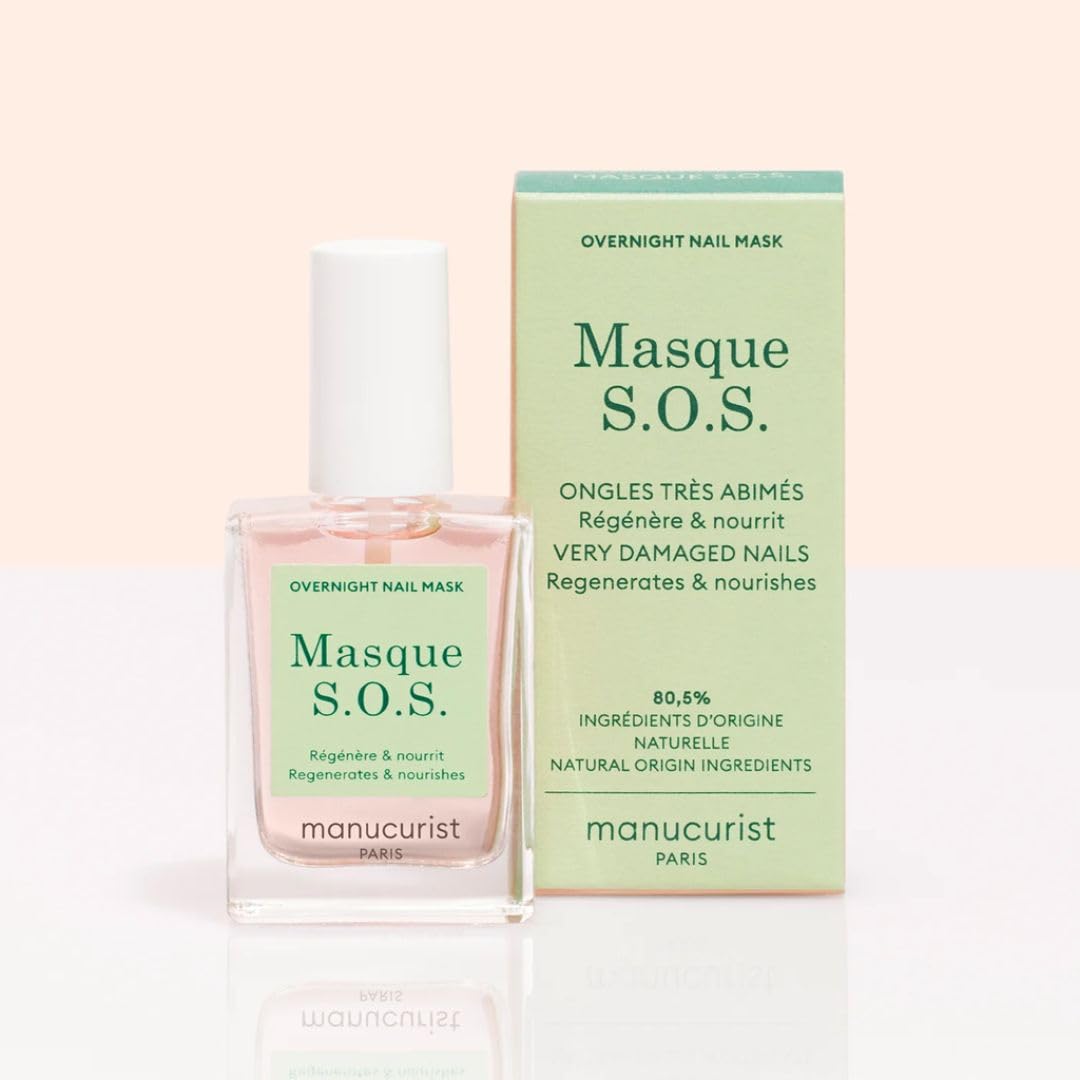 Manucurist SOS Nail Mask close-up nails appear hydrated and stronger-looking.