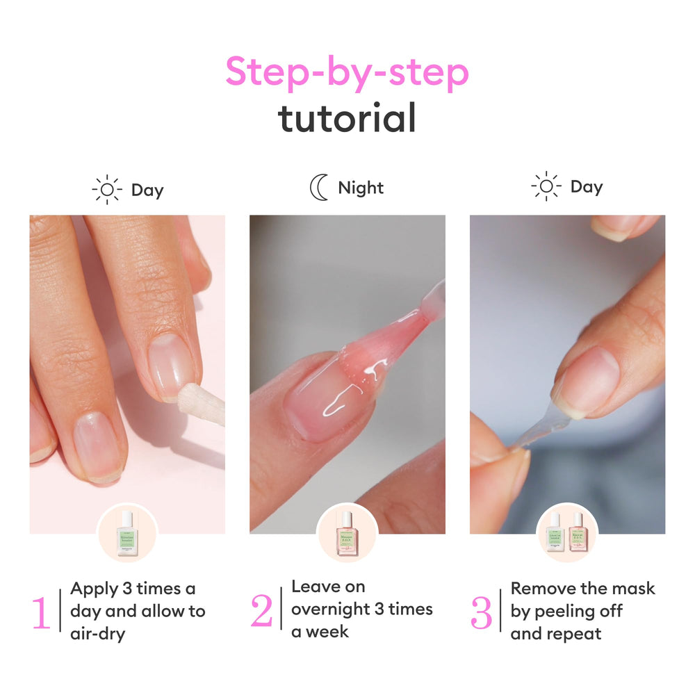 Manucurist S.O.S Nail Mask overnight application emphasizes deep hydration and repair