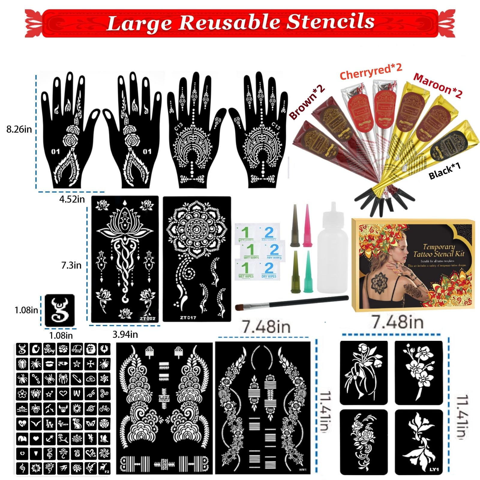 ManYan HaiYan ink colors four-color set adds vivid options for bold temporary tattoos.