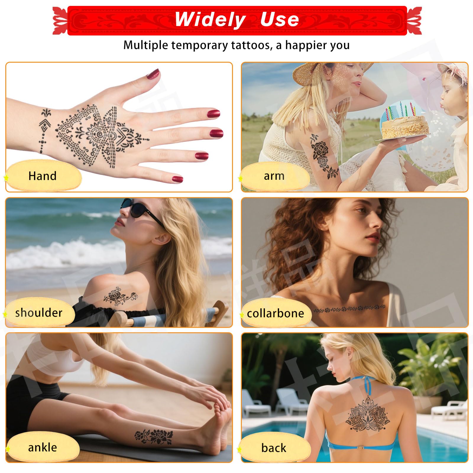 ManYan HaiYan waterproof tattoos last 3-5 days under typical wear and activities.