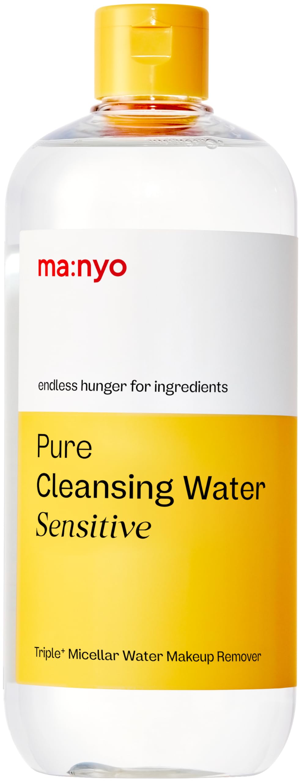 Manyo Pure Cleansing Water bottle front for gentle skincare routine.