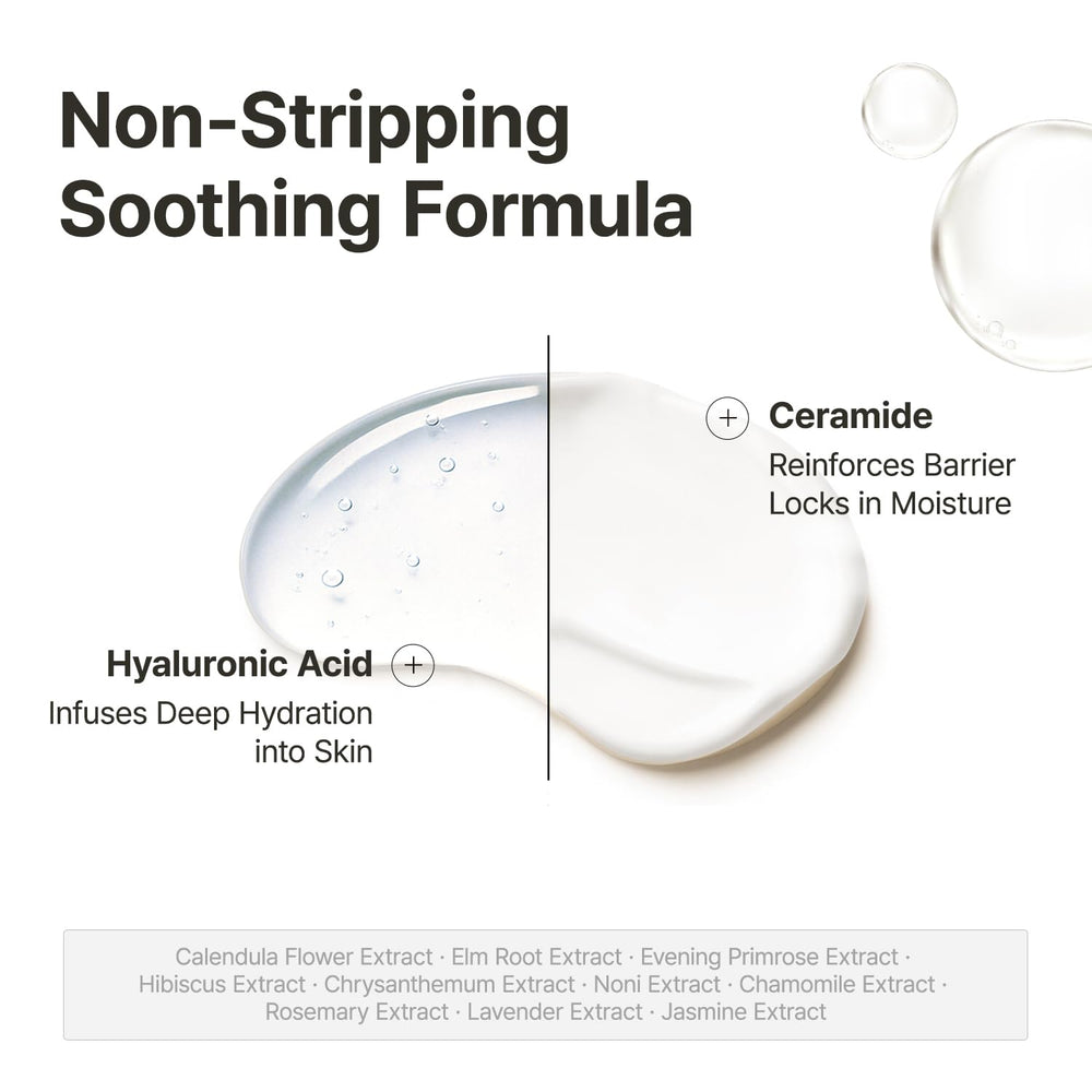 MANYO Pure & Deep Cleansing Foam moisturizing ceramides support skin comfort.