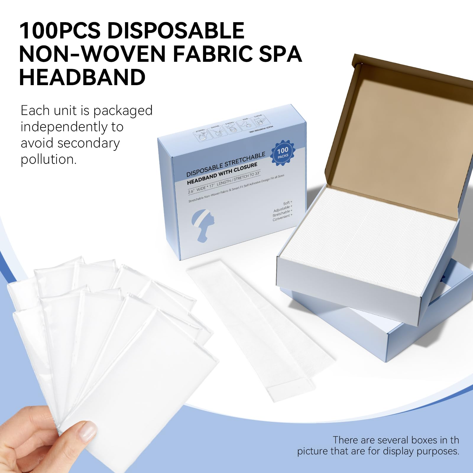 MaopaoBeauty headbands setup shows adjustable fit for secure salon use.