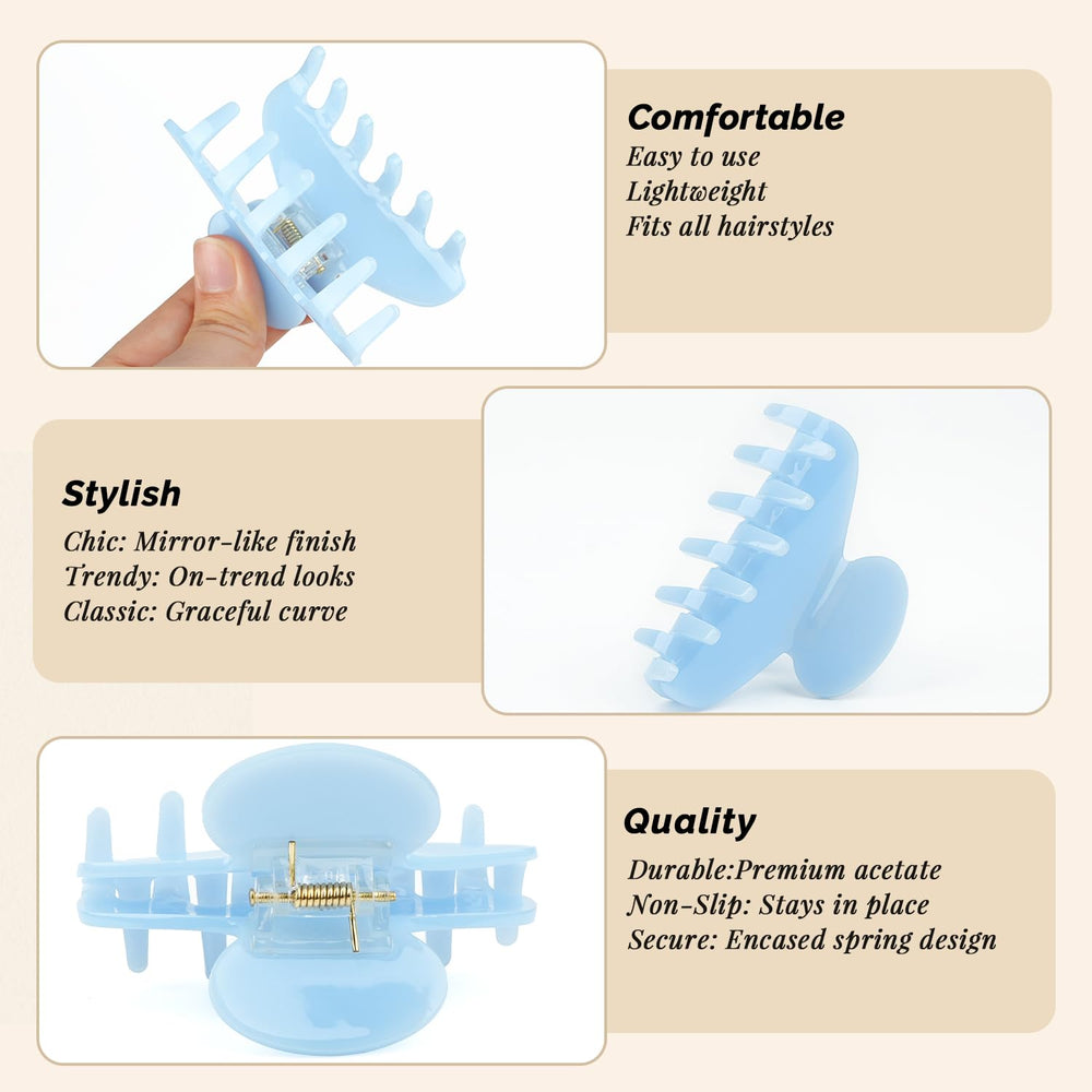 MAORULU blue clip worn daily shows reliable hold for busy days.