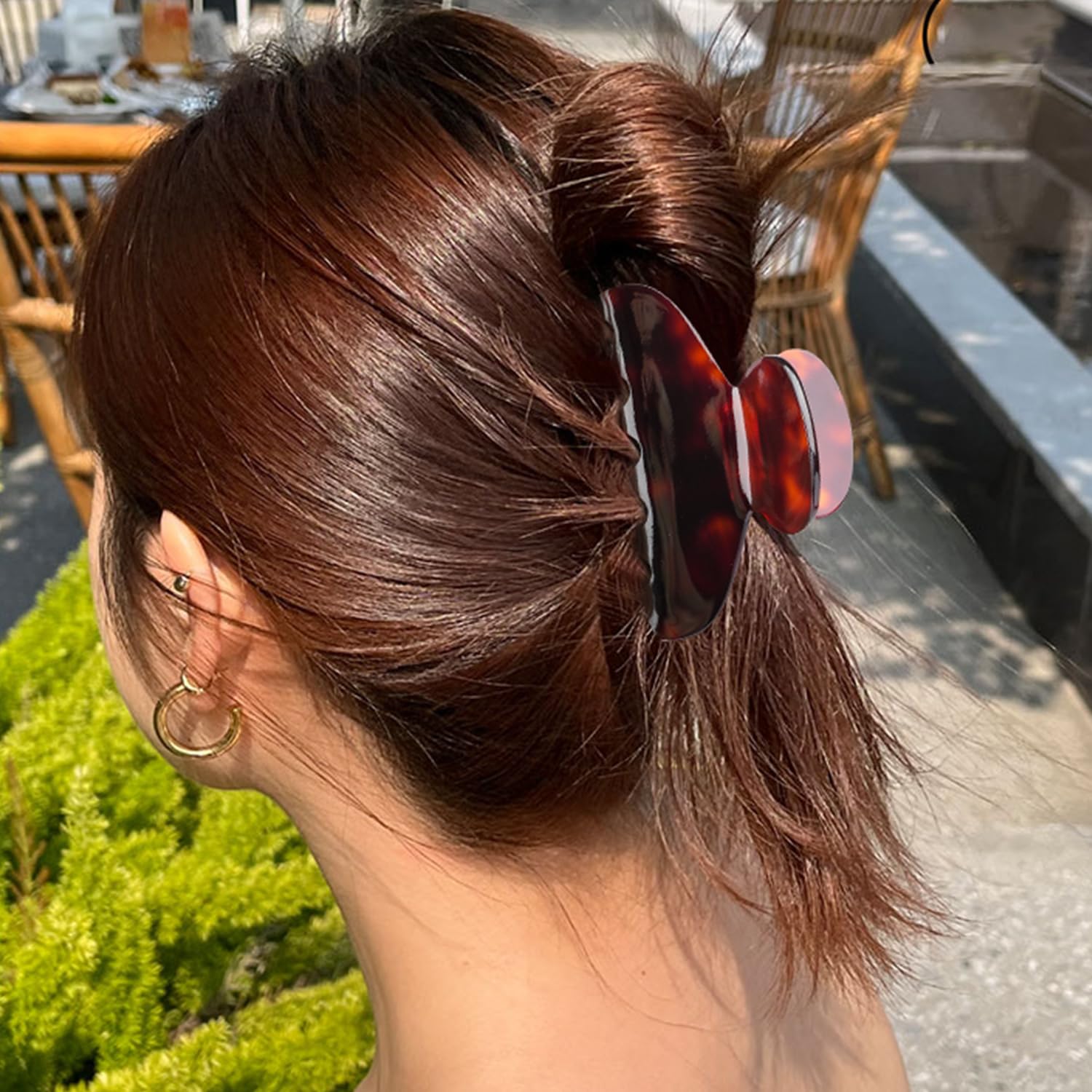 MAORULU half up style using the clip on medium hair