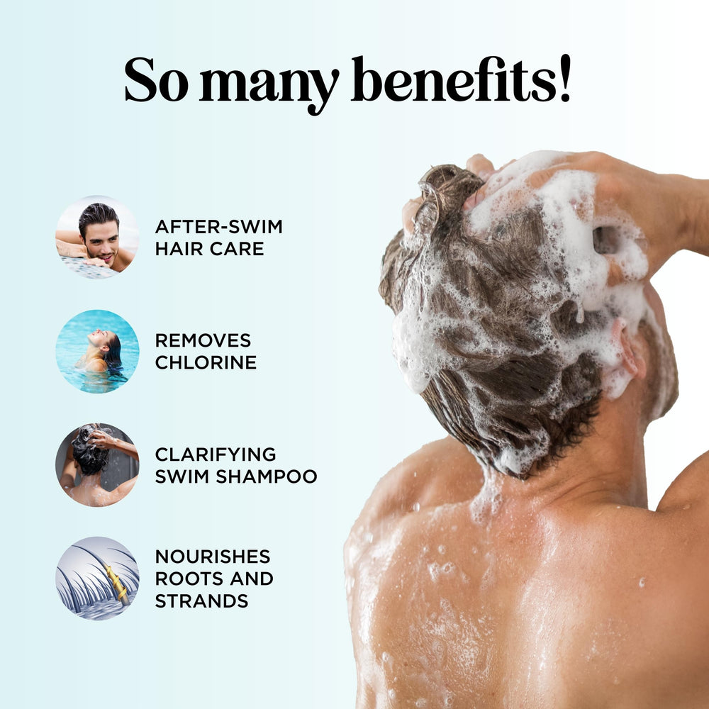 Maple Holistics After Swim Conditioner bottle on shelf demonstrates hair conditioning after swimming