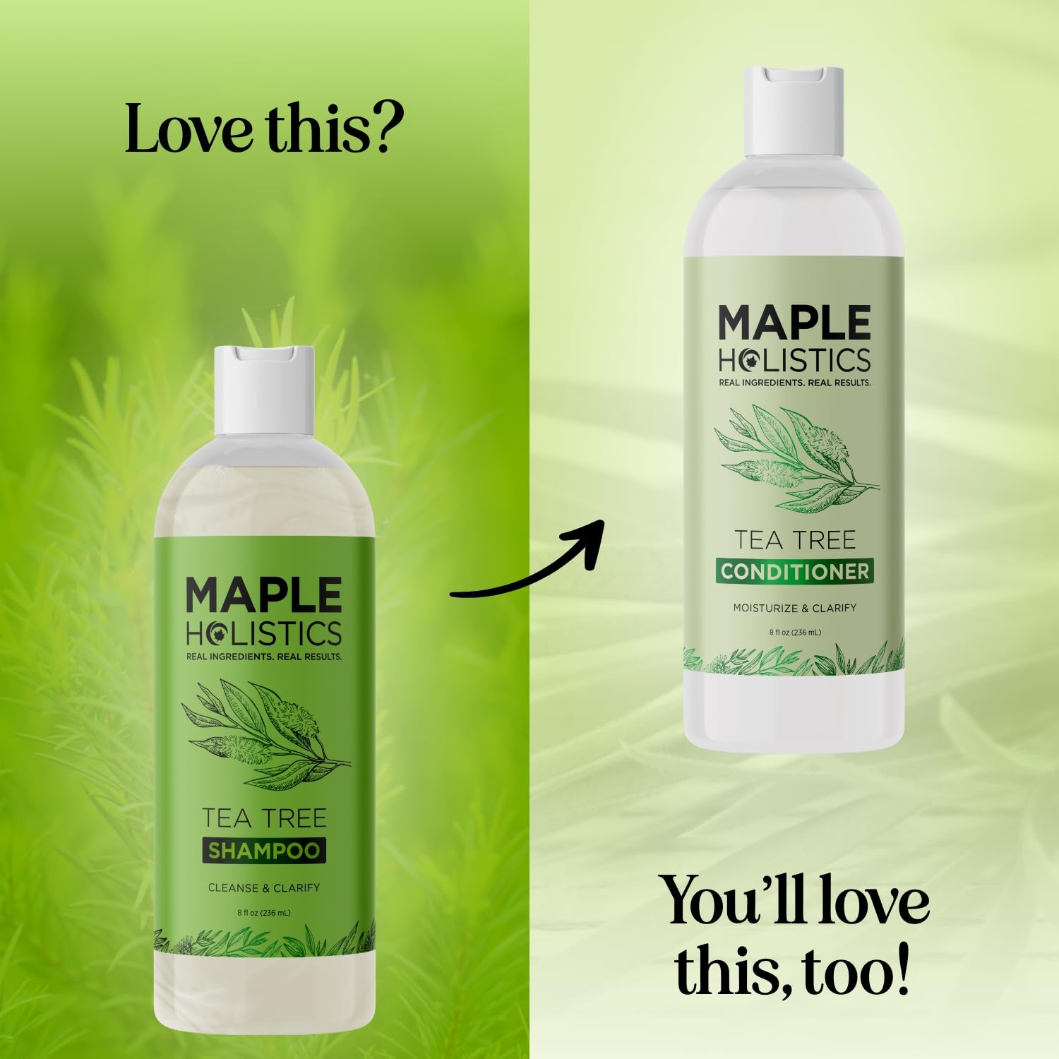 Maple Holistics bottle pour closeup shows easy, mess-free application