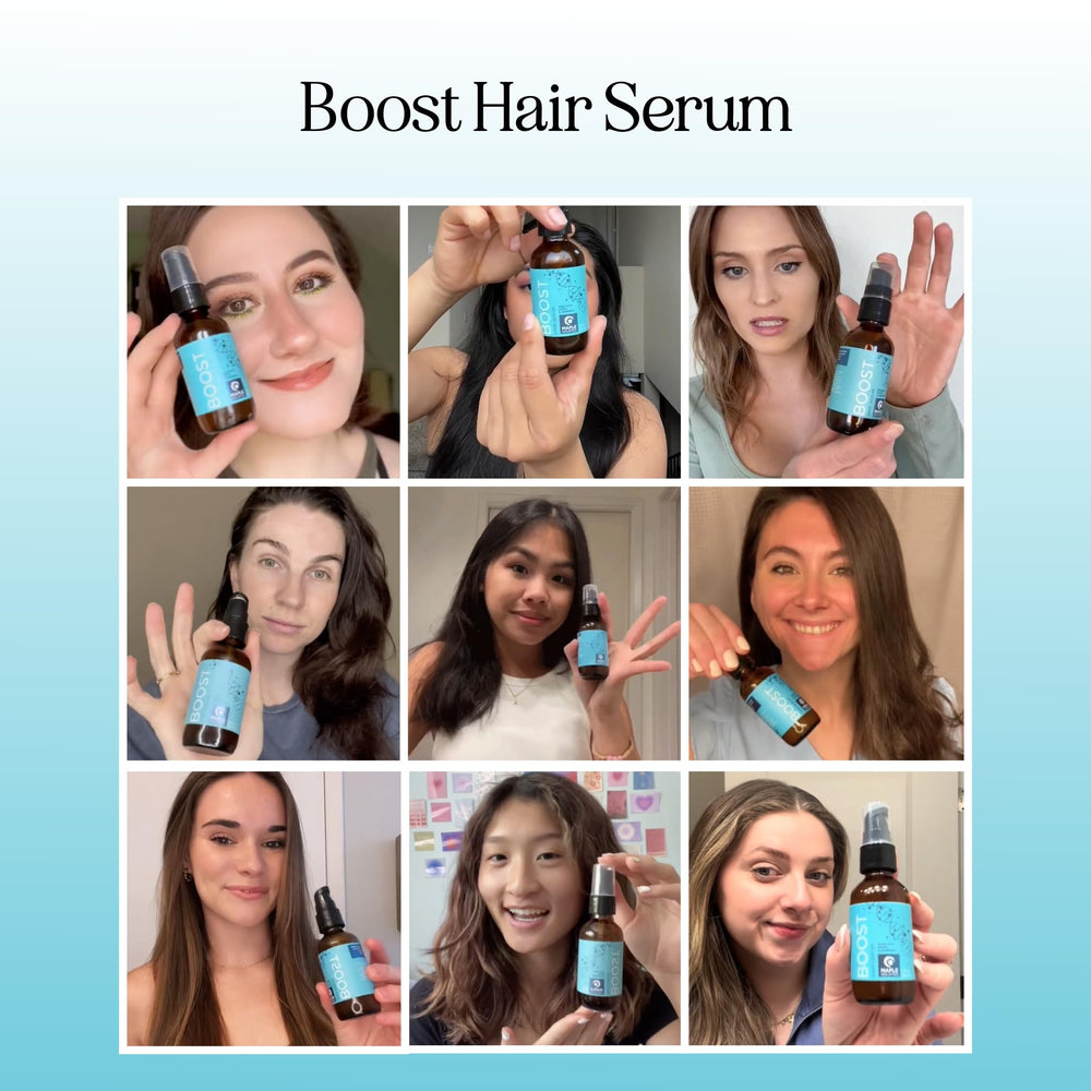 Maple Holistics caffeine hair serum pump highlights energizing scalp care for fuller-looking hair