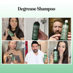Maple Holistics clarifying shampoo foam lather shows deep cleanse for buildup-prone scalps