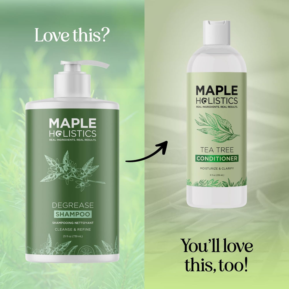 Maple Holistics clarifying shampoo rich lather for cleansing greasy roots