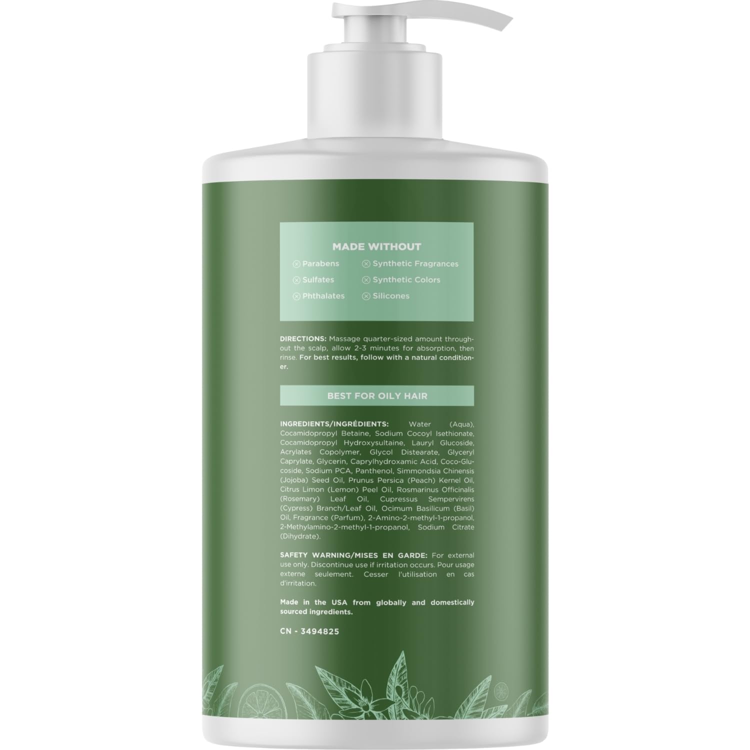 Maple Holistics clarifying shampoo pour action for refreshing oily hair
