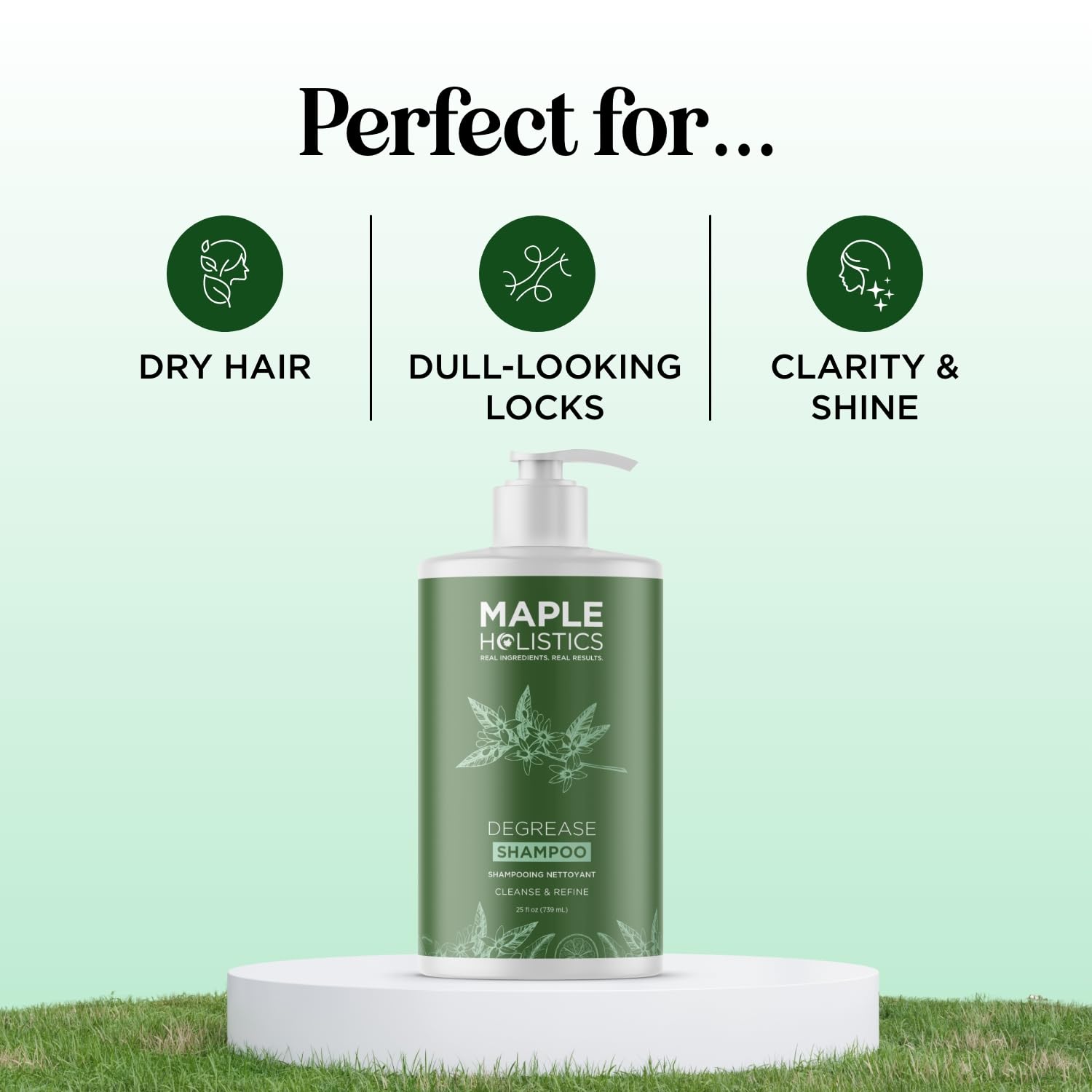 Maple Holistics clarifying shampoo rosemary infusion highlights natural scent and scalp detox