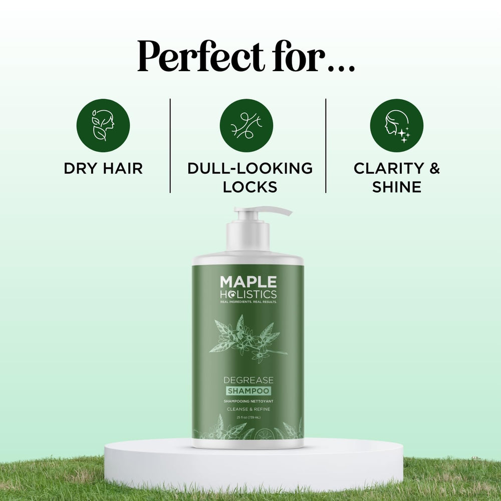 Maple Holistics clarifying shampoo rosemary infusion highlights natural scent and scalp detox