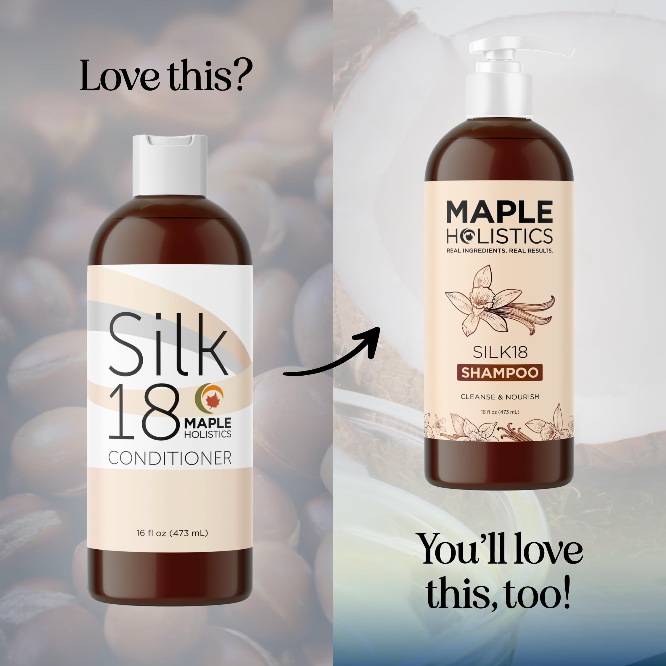 Maple Holistics color-safe conditioner pack emphasizes color protection for treated hair