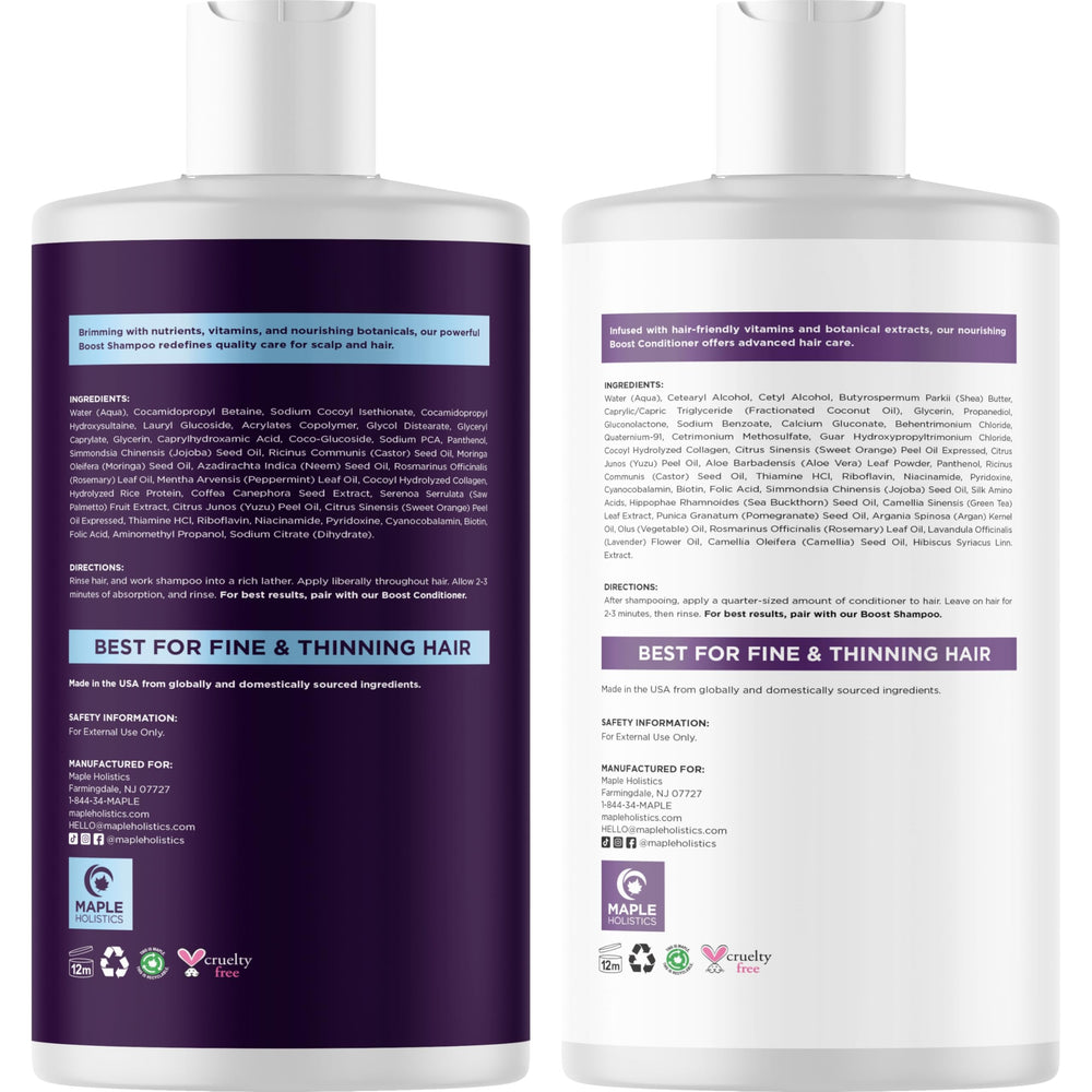 Maple Holistics Conditioner texture close-up shows creamy formula for smoother ends.