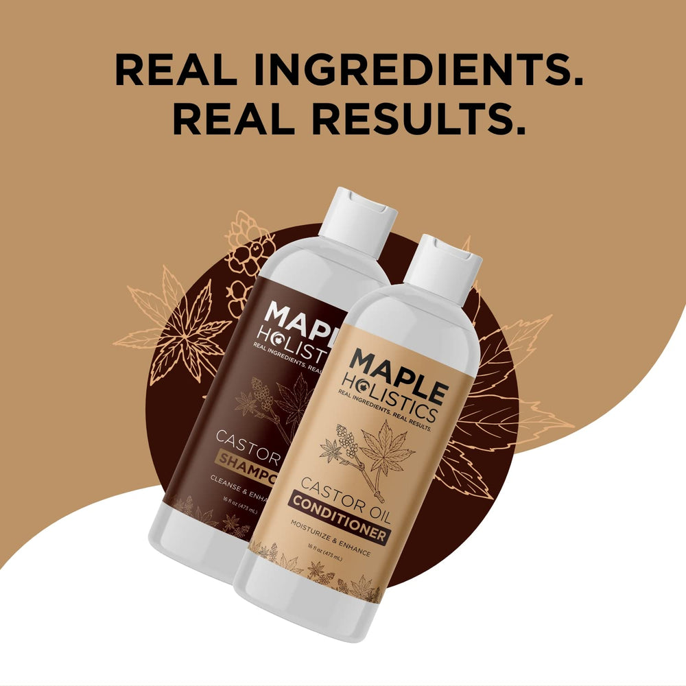 Maple Holistics dry scalp care setup shot suggests a hydrating routine for calm scalp.