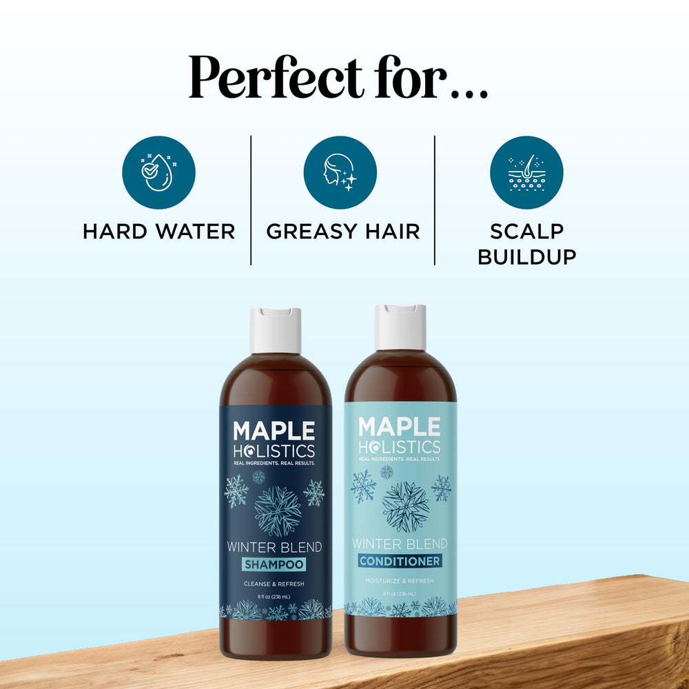 Maple Holistics five mint oils ingredient scene—aromatic blend supports a fresh, minty routine.