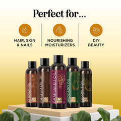 Maple Holistics fractionated coconut oil bottle for quick-absorbing hydration.