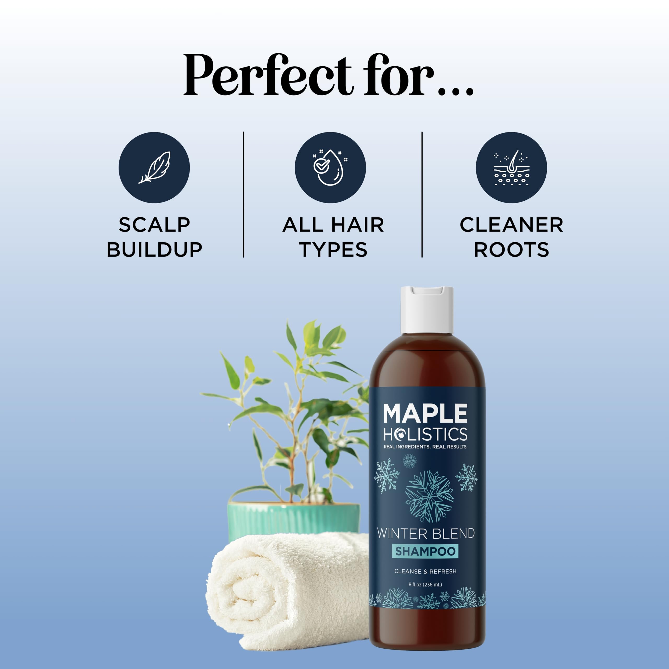 Maple Holistics hair after use image shows shine and hydrated texture.