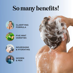 Maple Holistics hard-water shampoo foam closeup highlights rich lather and cleansing action.