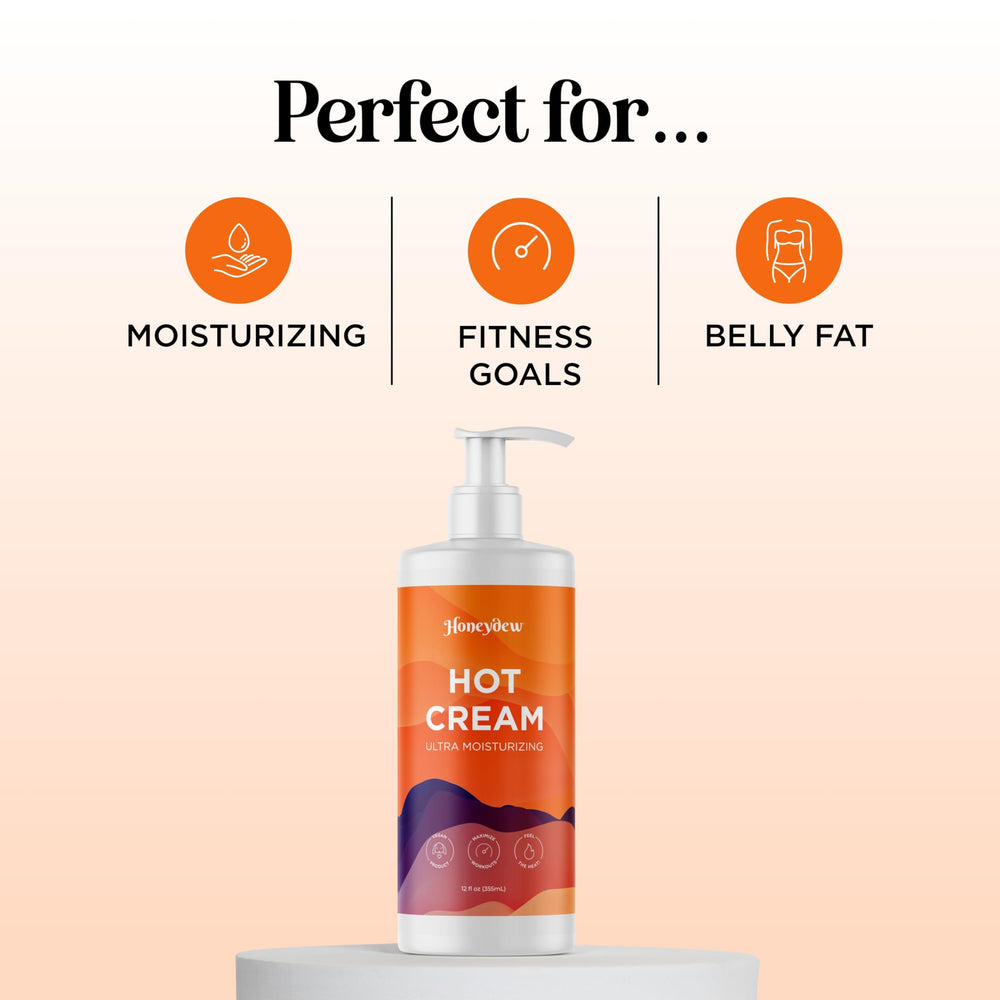 Maple Holistics Hot Cream Sweat Enhancer application on thighs and belly for sculpting feel